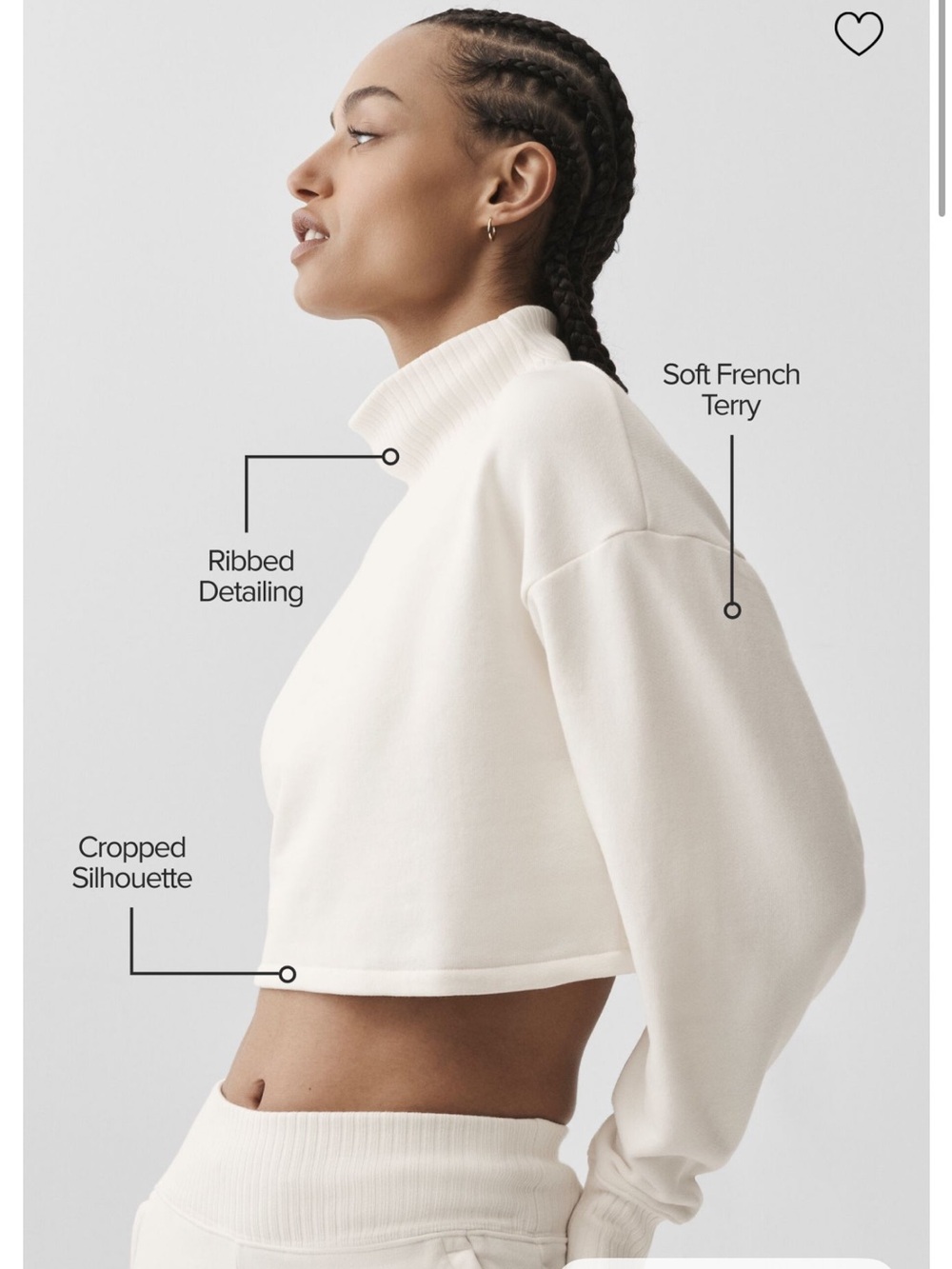 ALO Serenity cropped Ivory
Sweater